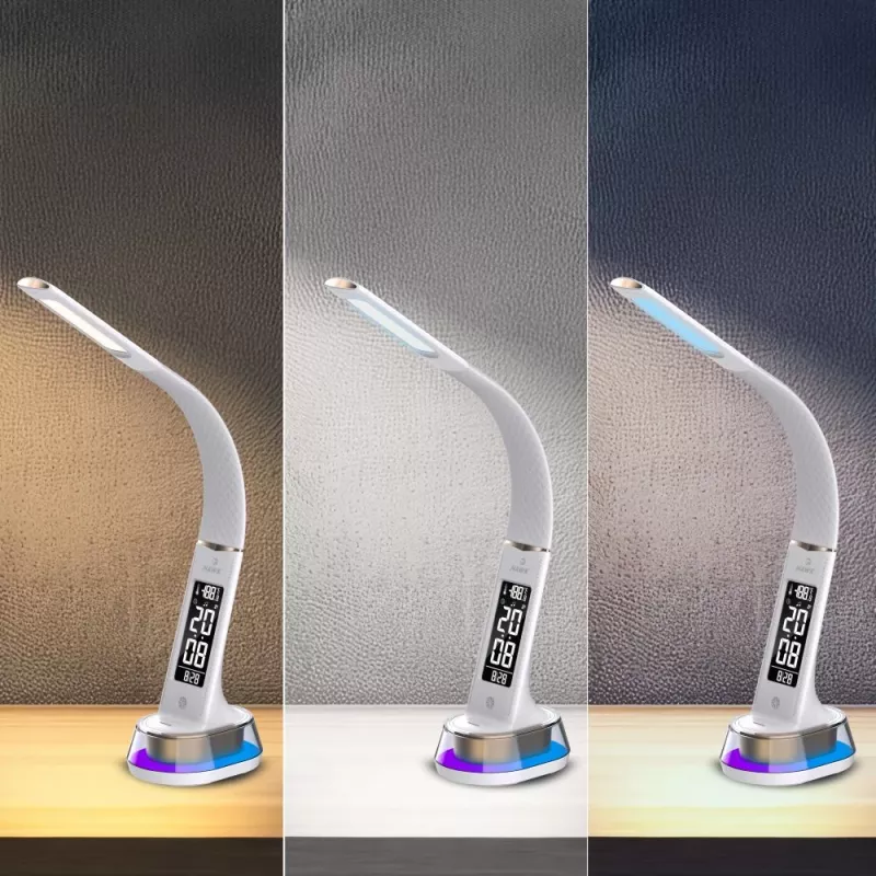 Schreibtischlampe Hawk HW-LAMP05 Weiß LED verstellbar — kompakte LED-Arbeitslampe mit verstellbarem Arm