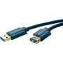 ClickTronic 1,8 m USB 3.0 A/A m/w 1,8 m USB-A-USB-A-Kabel blau, USB-Kabel (70119)