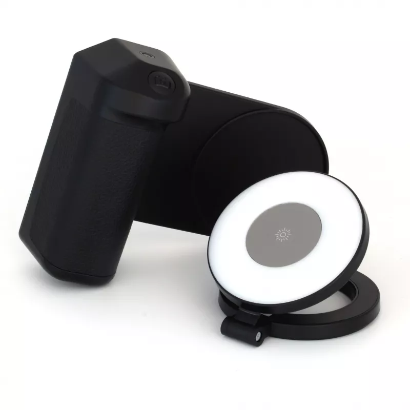 Selfie-Licht RealPower Selfie MagFree LED Schwarz Weiß ABS PU
