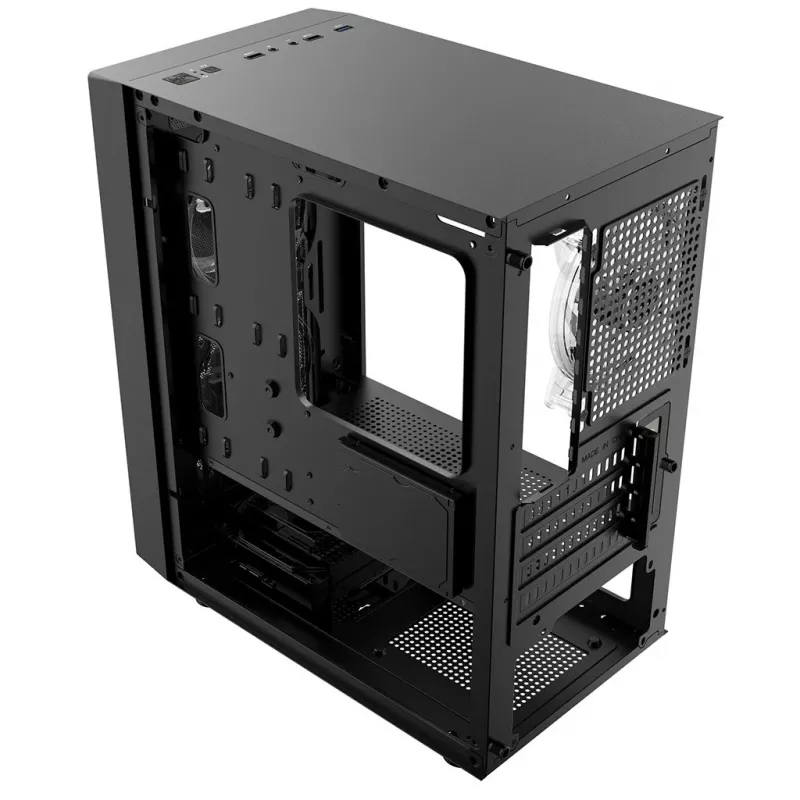Logic Atos ARGB Mini USB 3.0 Micro-Tower-Gehäuse, Schwarz (AM-ATOS-10-0000000-0002)