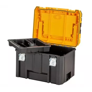 Werkzeugkasten DeWalt DWST83343-1 — Aluminium/Kunststoff, wasserdicht, Klappdeckel, abschließbar, 1 Fach, 440×333×323 mm