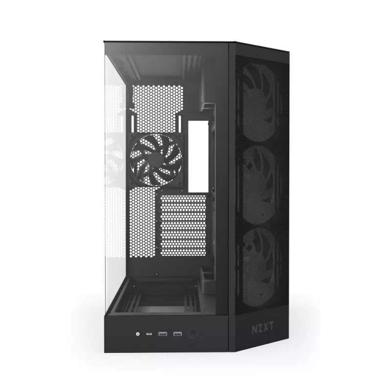 PC-Gehäuse NZXT H9 Flow RGB Midi Tower Schwarz