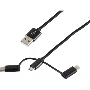 USB-Kabel ShiverPeaks BS14-50068 1m USB A Micro-USB B Schwarz