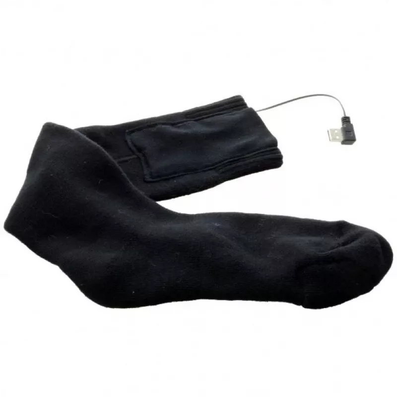 Athletiksocken Glovii GQ2L Unisex L mit integriertem Heizelement, Baumwoll-Elastan-Mischung, Schwarz/Rot