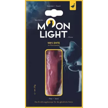 Feuchte Katzenbelohnung MOONLIGHT Dinner Entenfilet 22 g Beutel — ausgewachsene Katzen, natürliche Ente, 65 % Feuchtigkeit, 23,2 % Protein, fettarm 1,3 %