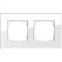 Wandplatte GIRA Esprit Glas Weiß — schraubenloses Glasdesign, 95×166×9,85 mm