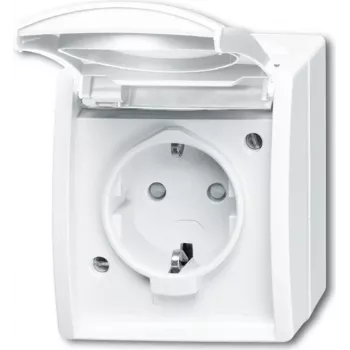 BUSCH JAEGER 20 EBW-54 - CEE 7/3 - 2P+E - Weiß - IP44 - 250 V - 16 A