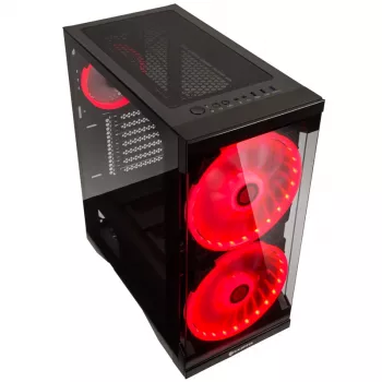 SILENOS PRO schwarze Version mit ARGB-Lüfter und gehärtetem Glas