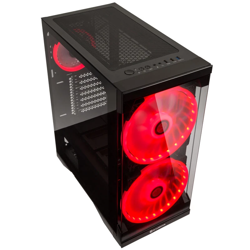 SILENOS PRO schwarze Version mit ARGB-Lüfter und gehärtetem Glas