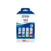 Tintenpatronen-Set Epson EcoTank 103 — Original 4-Farben-Set (Schwarz, Cyan, Magenta, Gelb), Schwarz 4500 S., Farbe 7500 S.