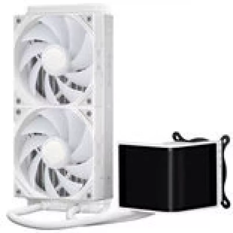 Jonsbo D32 PRO PC-Gehäuse + TRYX PANORAMA SE Complete Liquid Cooling, ARGB - 240mm, Weiß