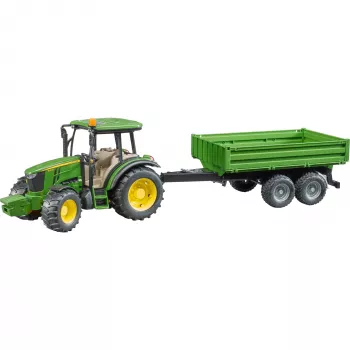 Traktormodell BRUDER John Deere 5115 M mit Kippanhänger