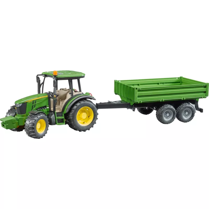 Traktormodell BRUDER John Deere 5115 M mit Kippanhänger