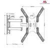 TV-Wandhalterung Maclean MC-759 für 13–55 Zoll Bildschirme, 30 kg Tragfähigkeit, VESA 75x75–400x400, neigbar und verstellbare Tiefe