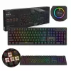 Gaming-Tastatur SAVIO STYX BROWN – mechanische Outemu Brown, QZERTY US International, RGB, USB, Full-Size 104 Tasten, schwarz