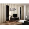 Cama geschlossen Schrank VIGO '180' 180/40/30 weiß/schwarz glänzend