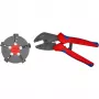 Knipex 97 33 02 Kabelcrimpzange Crimpwerkzeug Blau, Rot
