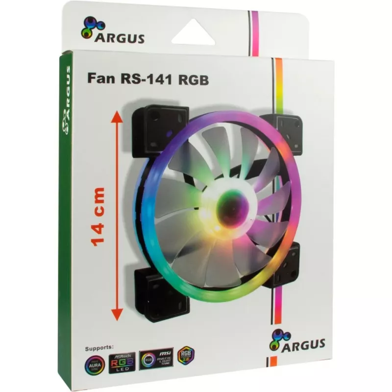 INTER-TECH 88885539 140mm ARGB Gehäuselüfter - Schwarz