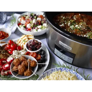 Slow Cooker Crock-Pot CSC063X 7,5 L, 320 W, Edelstahlgehäuse, herausnehmbare Keramikschüssel