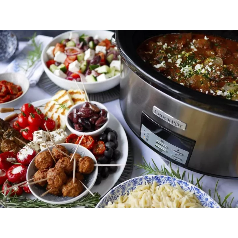 Slow Cooker Crock-Pot CSC063X 7,5 L, 320 W, Edelstahlgehäuse, herausnehmbare Keramikschüssel