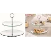 Glaskuchenständer Esmeyer 2-stufiges Design, Modell 199-618, klares Glas