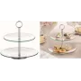 Glaskuchenständer Esmeyer 2-stufiges Design, Modell 199-618, klares Glas
