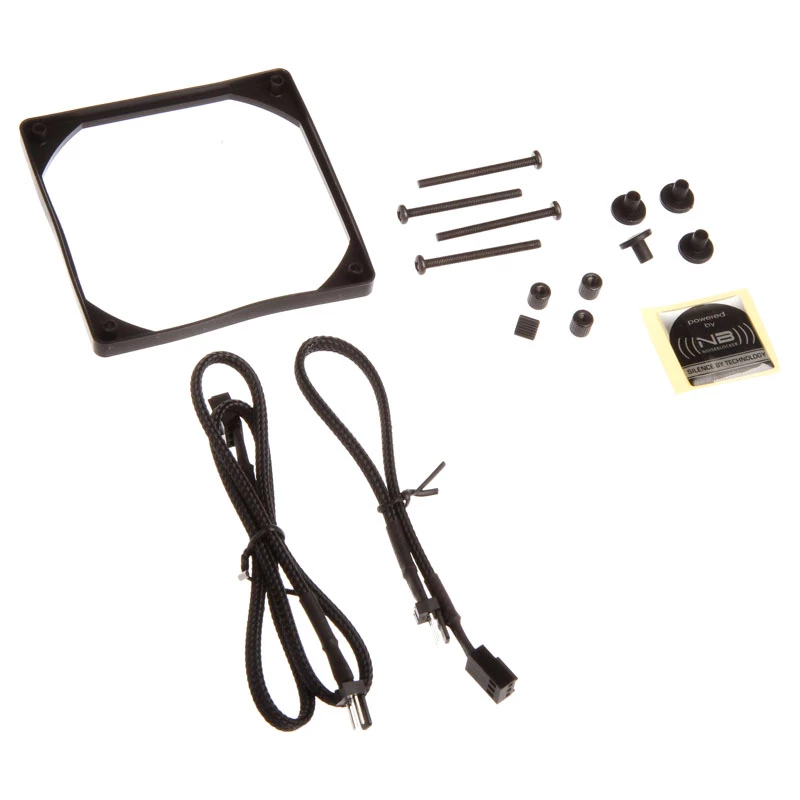 Gehäuselüfter NoiseBlocker SchwarzSilentPro PL1 120 mm, 900 U/min, 11 dB, 68 m³/h, 4,5 V, Schwarz