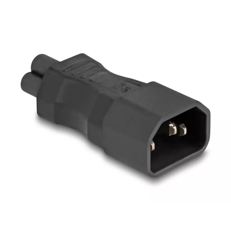 DeLOCK Netzadapter IEC 60320 C14 auf C5-Stecker 2,5 A gerade Schwarz