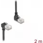 DeLOCK RJ45-Netzwerkkabel Cat.6A S/FTP schlank 90° 2m Schwarz