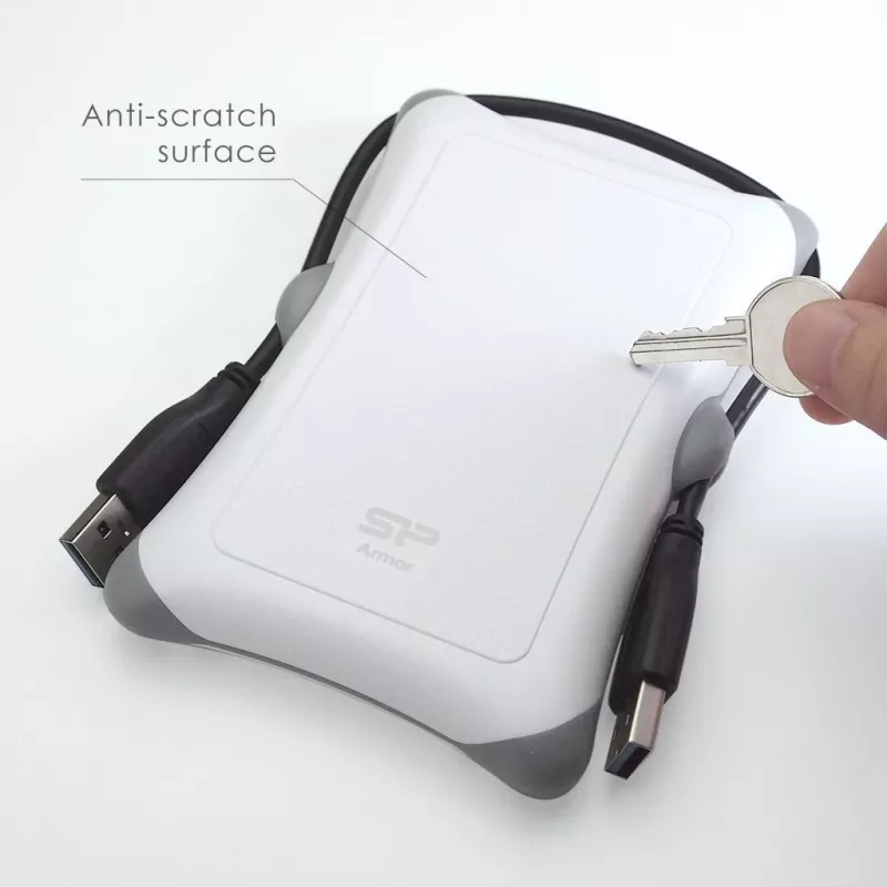 Externe HDD Silicon Power Armor A30 1TB USB 3.2 Gen 1, 2,5 Zoll HDD, weiß, USB Typ-A