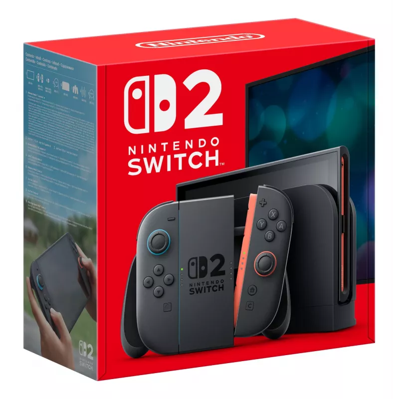 Nintendo Switch 2, Nintendo Switch 2, Schwarz, Analog / Digital, D-Pad, Home button, Menu Taste, Leistung-Taste, Buttons, LCD