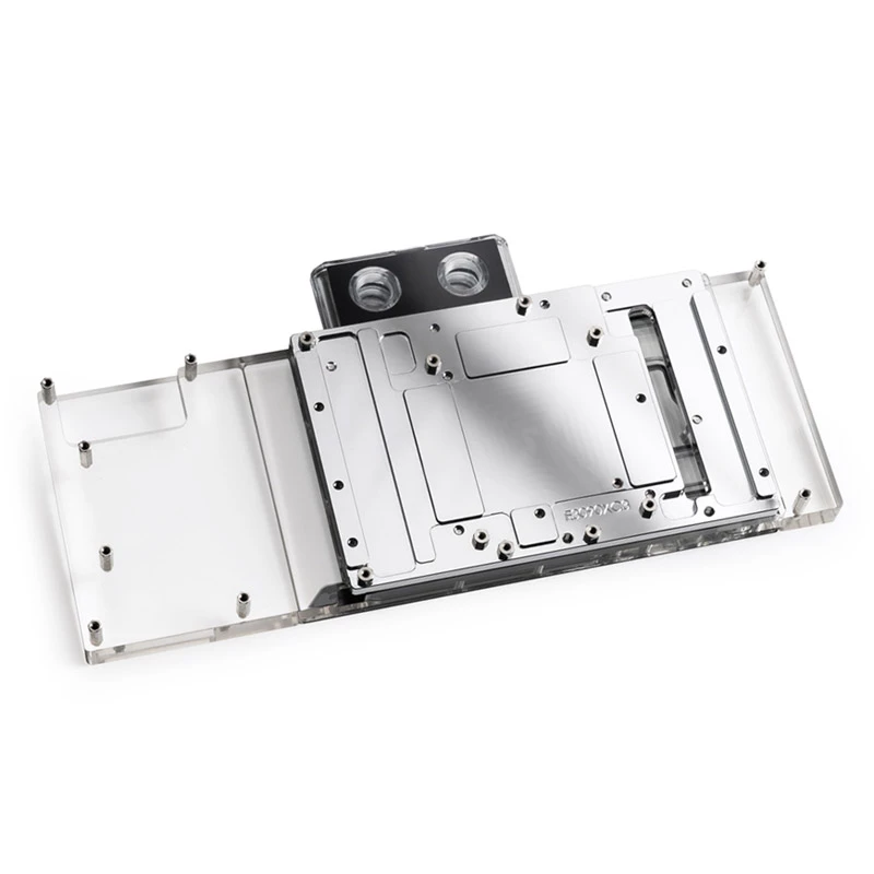 Wasserblock und Backplate für GPUs BitsPower BP-VG3090EVXC3 — Acryl, Kupfer, Chrom-Nickel-Stahl, 125,4 × 263,7 × 25 mm