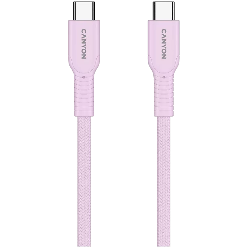 CANYON Kabel OnWire 60CL C-C 60W COLOR Geflochten 1m Pink