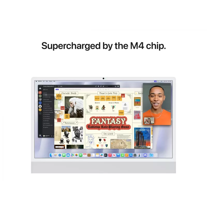 iMac 24 Retina 4.5k Display M4, Silber, M4 (10-CPU/10-GPU), 16GB, 512GB, Standardglas, Touch ID, Deutsch, Gigabit Ethernet, Magic Maus, MWUV3D/A