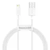 Baseus CALYS-A02 Mobiltelefonkabel Weiß 1 m USB A Lightning