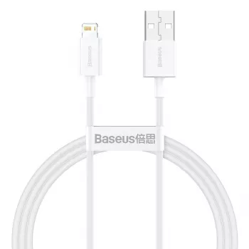 Baseus CALYS-A02 Mobiltelefonkabel Weiß 1 m USB A Lightning
