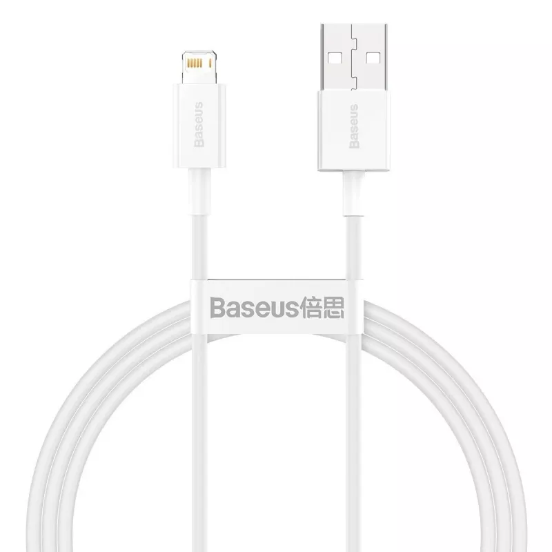 Baseus CALYS-A02 Mobiltelefonkabel Weiß 1 m USB A Lightning