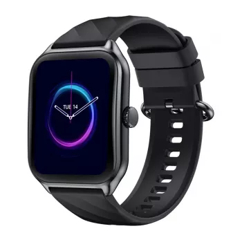 Smartwatch Zeblaze GTS 4 — 1,94 Zoll (4,93 cm) AMOLED, 466×466 px, Touchscreen, Wi‑Fi, Silikonarmband, Schwarz