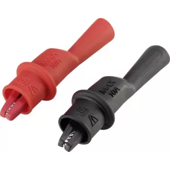VOLTCRAFT Krokodilklemme Stecker 4 mm CAT III 1000 V, CAT IV 600 V Schwarz, Rot MSK-104 (VC-8083495)