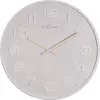 NeXtime 3096WI - Wanduhr - Quarzuhr - Rund - Weiß - Holz - Holz