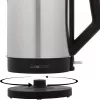 Wasserkocher Clatronic 1,5 L 2200 W Schwarz Edelstahl