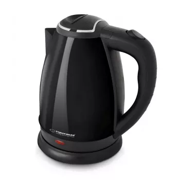 Elektrischer Wasserkocher ESPERANZA EKK113K 1,8 L 1800 W, Edelstahl, schwarz, kabellos