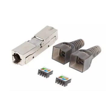 LANBERG RJ-45 FTP Cat6A Stecker 8P8C, 2x kompatible Steckverbinder