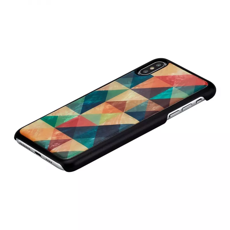 Handyhülle iKins für iPhone XS Max — Mosaikmuster, schwarz