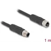 DeLOCK 80519 Sensor-/Aktor-Kabel 1 m RST M12 Schwarz