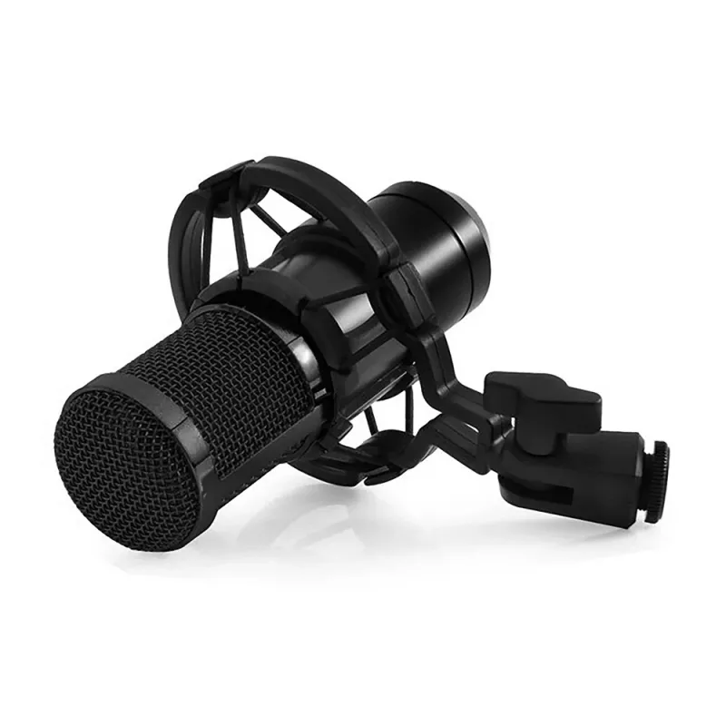 Kabelgebundenes PC-Mikrofon MEDIA-TECH MT397K mit XLR-Eingang, Tischständer, 2,4 m Kabel, 20–20000 Hz, -32 dB Empfindlichkeit