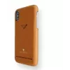 Kartenfach-Rückenschale VixFox für iPhone XSMAX – karamellbraun, Rückseitenhülle mit Kartenfach
