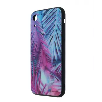 Displayschutzglas Tellur Cover Glass Print für iPhone XR mit gedrucktem Palmendesign