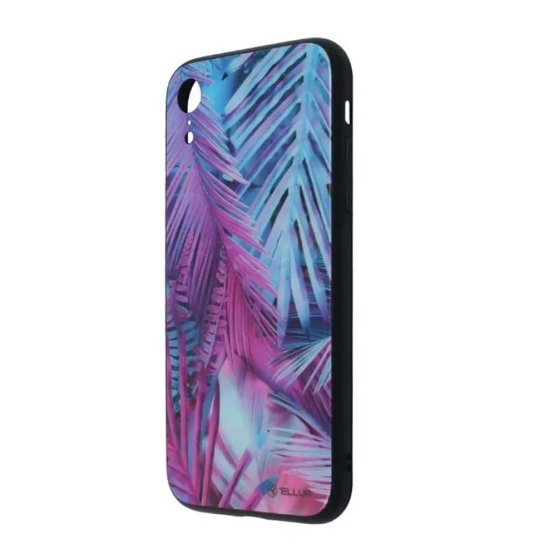 Displayschutzglas Tellur Cover Glass Print für iPhone XR mit gedrucktem Palmendesign