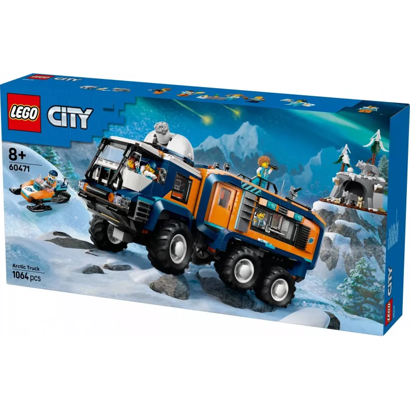 LEGO City Arktis-Expeditions-LKW 60471 – 1064-teiliges Spielset mit 4 Minifiguren, mobiles Labor, für Kinder ab 8 Jahren